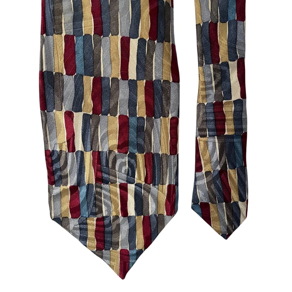 Louis Roth Vintage Mens‎ Tie Multi Color Geometric pattern